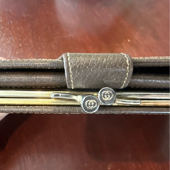Rare 1970s Vintage GUCCI Trifold Brown Monogram Wallet EUC - Picture 9 of 12